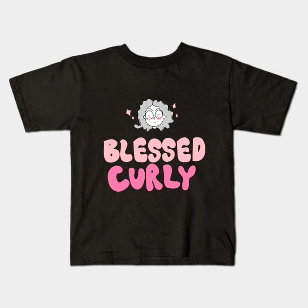 Blessed Curly Kids T-Shirt by meilyanadl